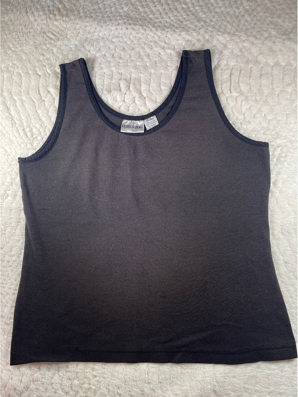 Fashion Bug Women's Sleeveless Tank Top Size 14/16W Charcoal Gray